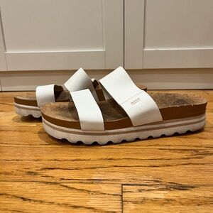 Women's White Platform Sandals